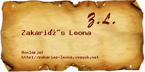 Zakariás Leona névjegykártya